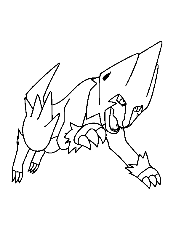 Plansa de colorat cu Pokemon 61 58